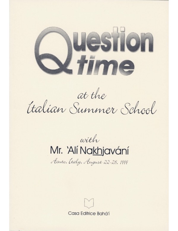 libro bahá'í Question Time
