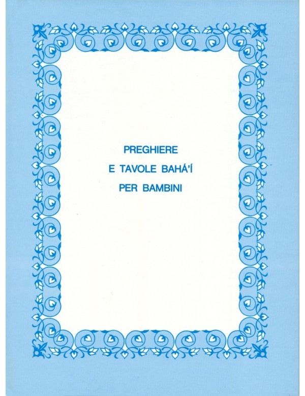 libro bahá'í Preghiere e tavole per bambini