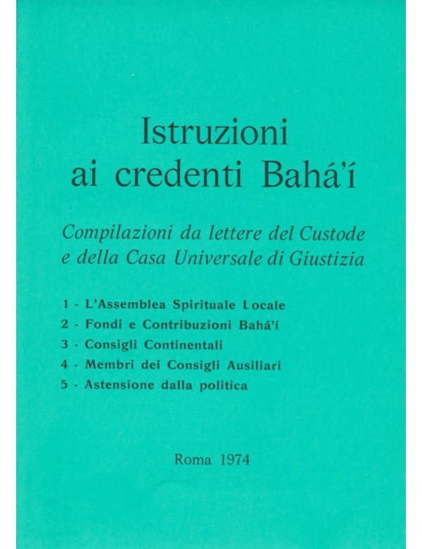 libro bahá'í Istruzioni ai credenti