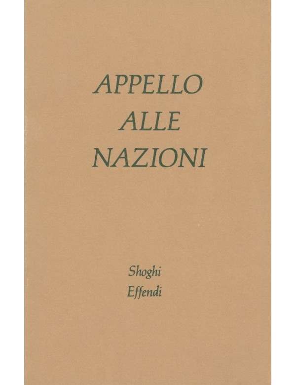 libro bahá'í Appello alle nazioni