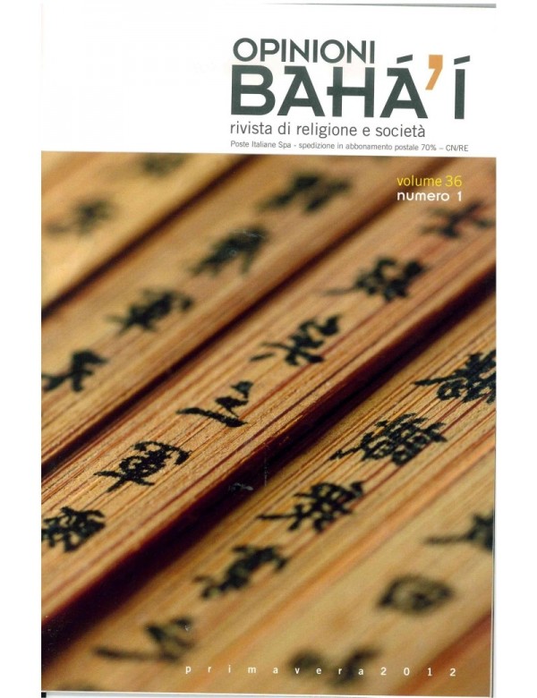 libro bahá'í Opinioni bahá'í 2012 primavera