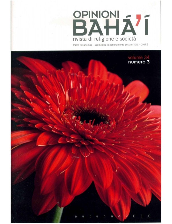 libro bahá'í Opinioni bahá'í 2010 autunno